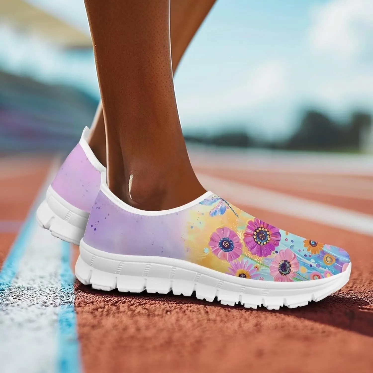 Fashion Slip On Walking Shoes for Women Ladies Casual Tennis Shoes