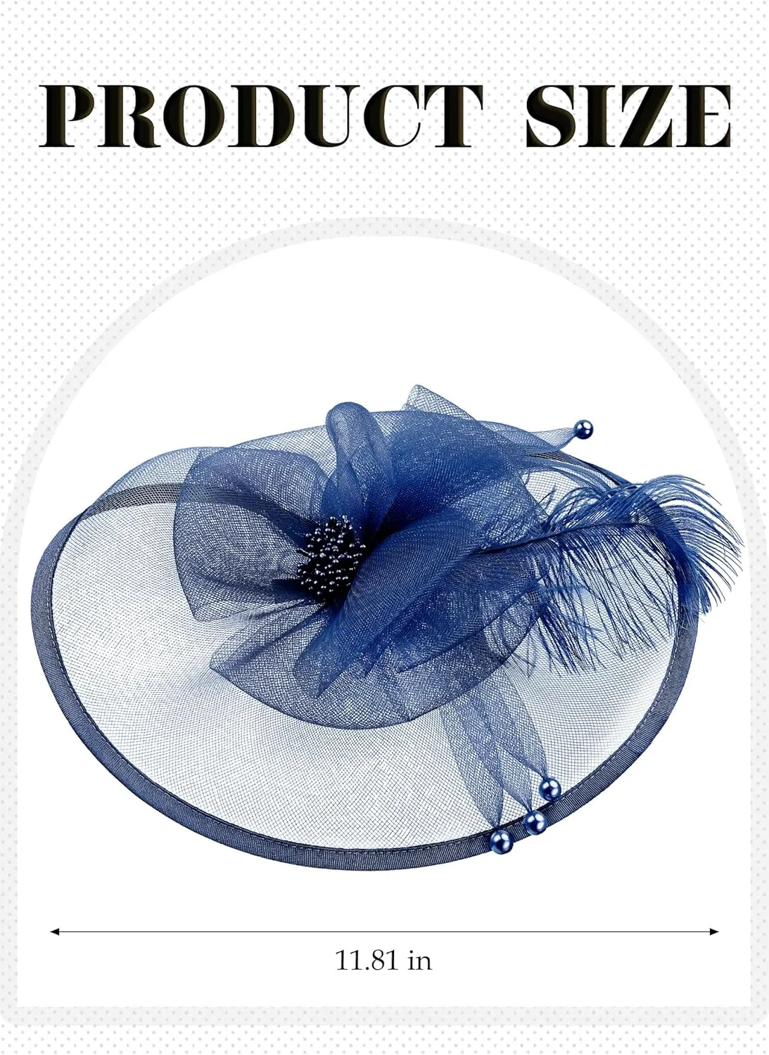 Feather Tea Party Fascinator - 2025 Kentucky Attire Derby Hat with Hairpin, 1920s 50s Hats for Lady Woman Girls