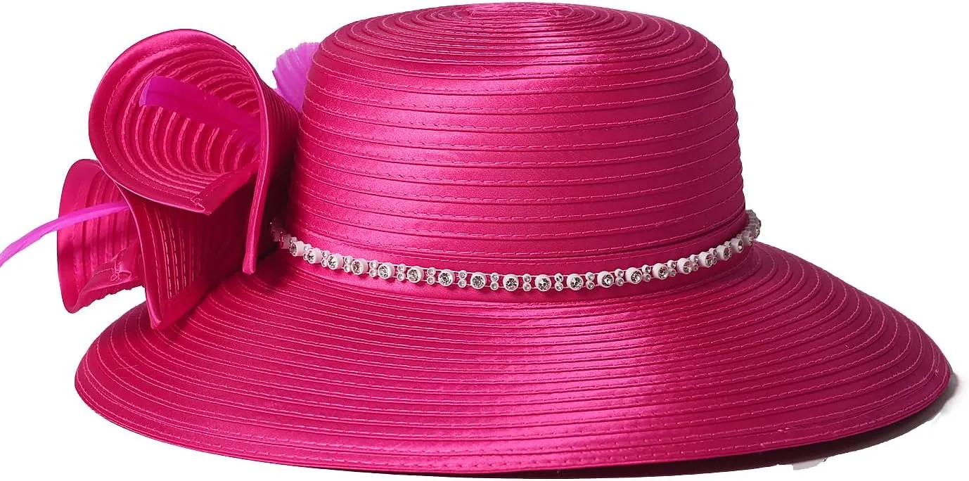 Fedora Hat Wide Brim Sun Hats Fascinators for Women Elegant Church Wedding Party Dress Derby Boater Hat