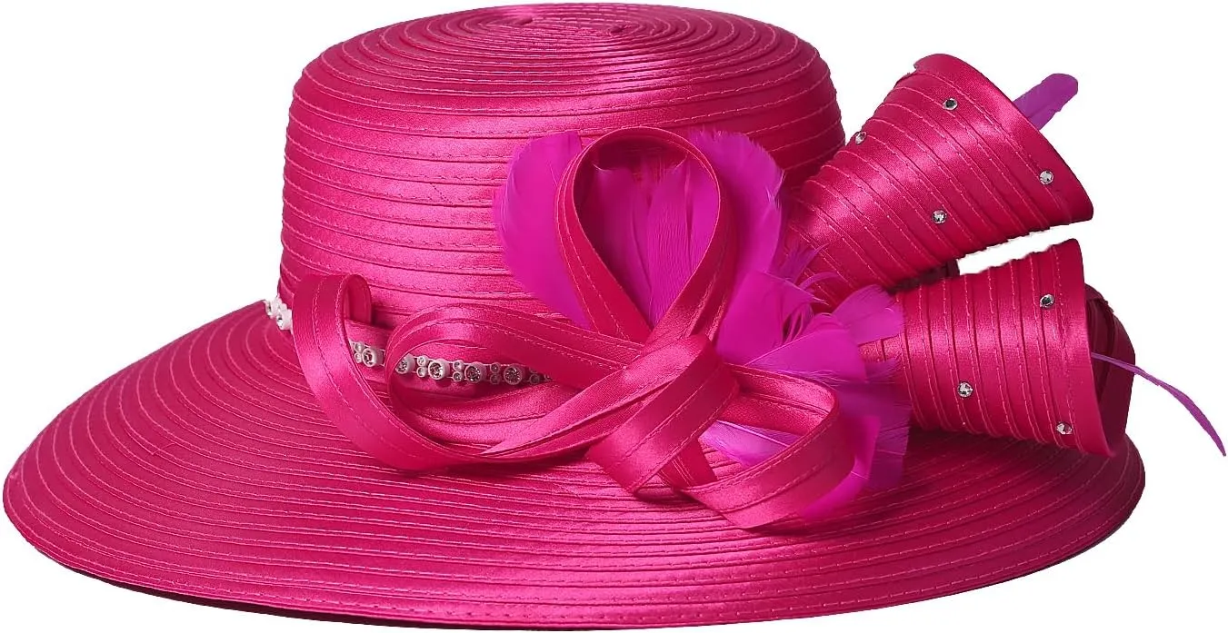 Fedora Hat Wide Brim Sun Hats Fascinators for Women Elegant Church Wedding Party Dress Derby Boater Hat