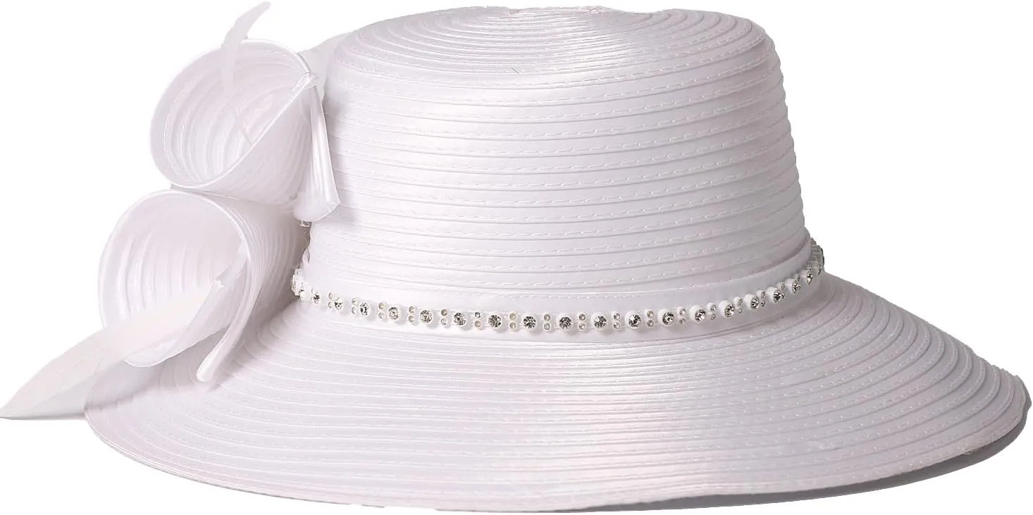 Fedora Hat Wide Brim Sun Hats Fascinators for Women Elegant Church Wedding Party Dress Derby Boater Hat
