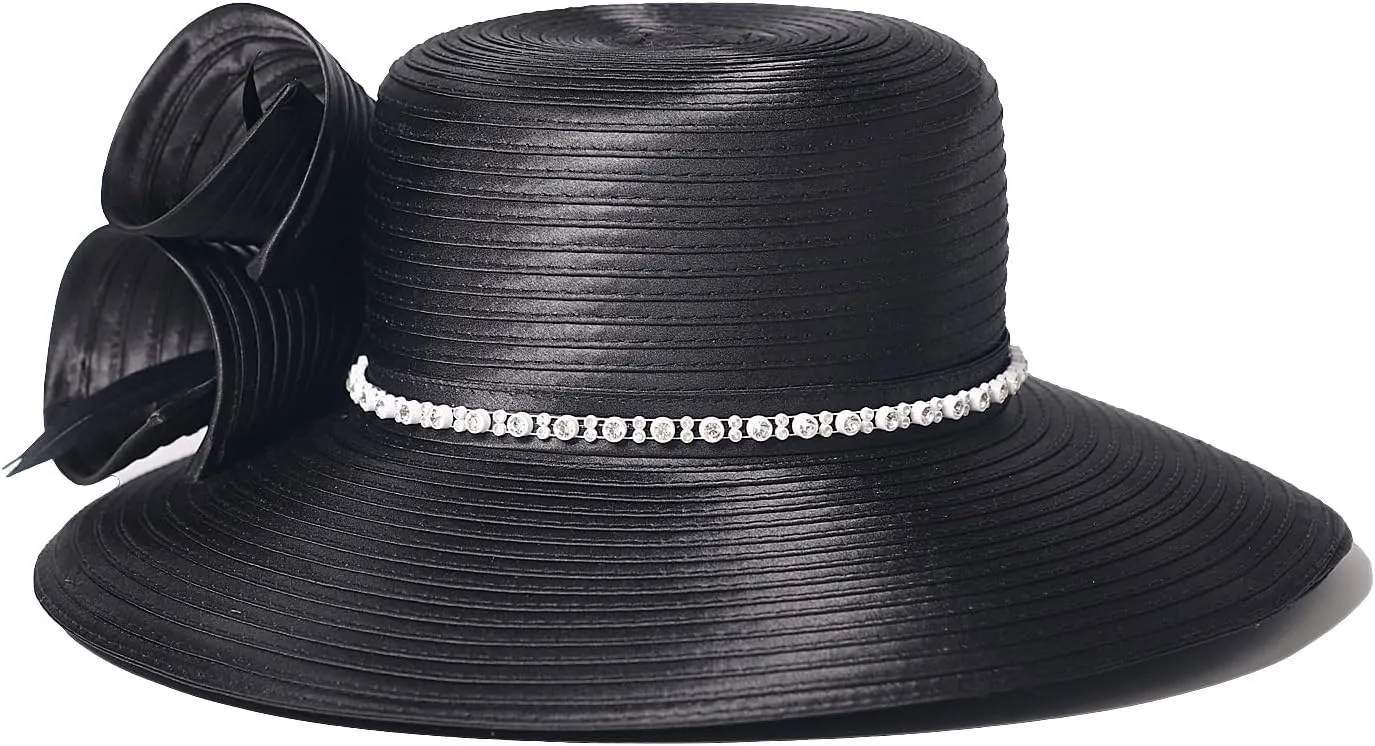 Fedora Hat Wide Brim Sun Hats Fascinators for Women Elegant Church Wedding Party Dress Derby Boater Hat