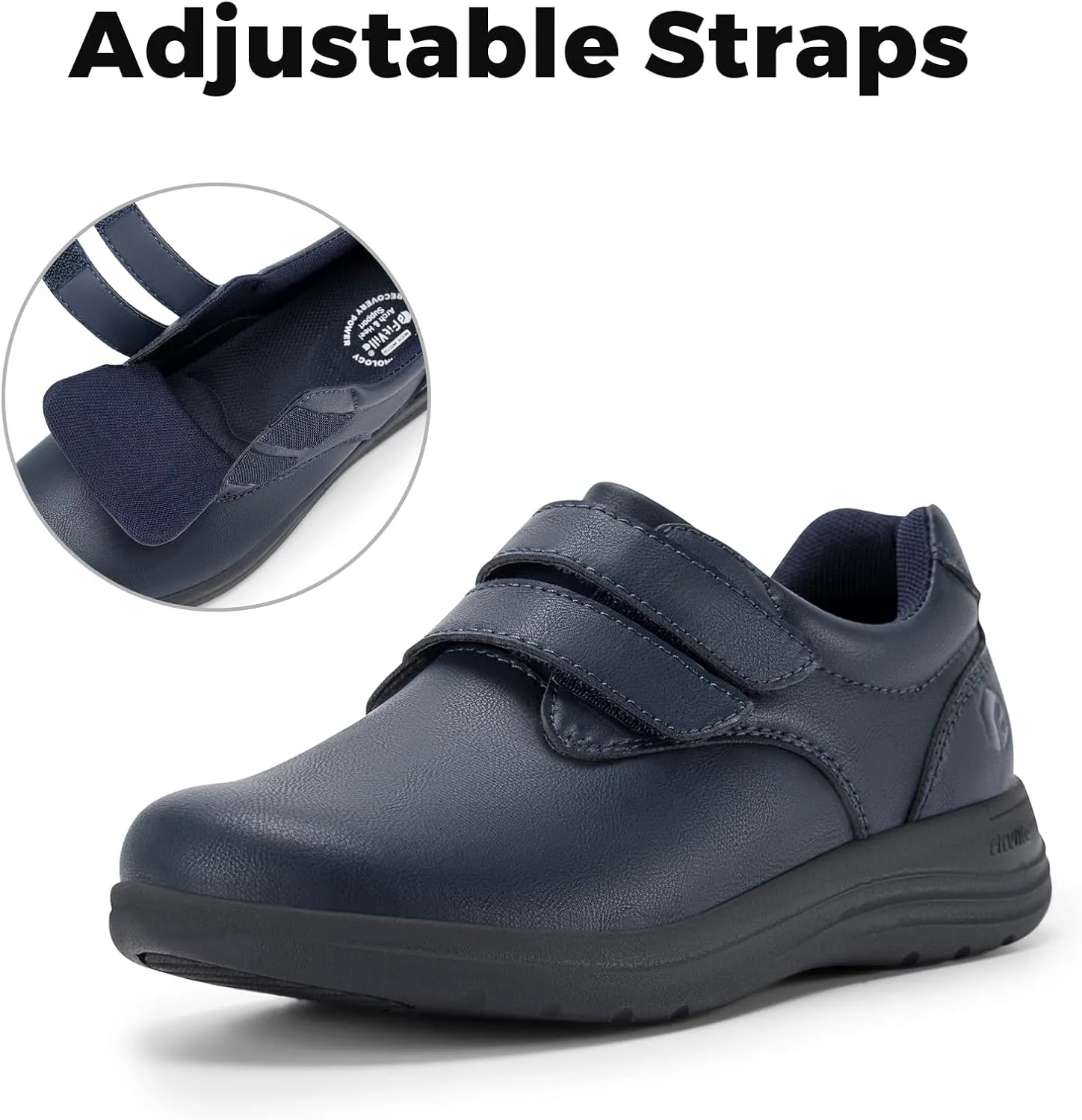 FitVille Wide Diabetic Walking Shoes for Women, Dress Casual Comfortable Leather Oxford Shoes for All-Day Comfort