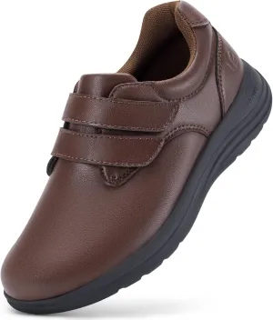 FitVille Wide Diabetic Walking Shoes for Women, Dress Casual Comfortable Leather Oxford Shoes for All-Day Comfort