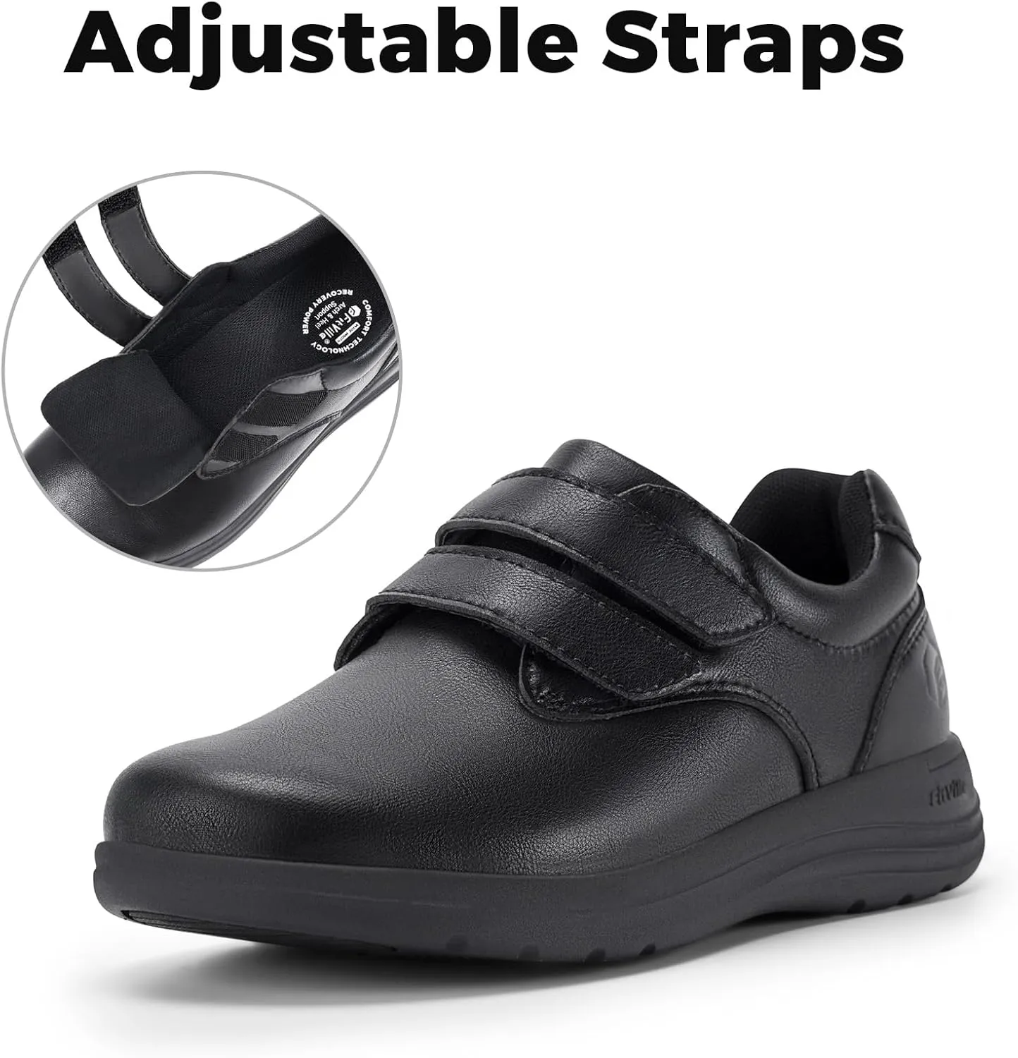 FitVille Wide Diabetic Walking Shoes for Women, Dress Casual Comfortable Leather Oxford Shoes for All-Day Comfort