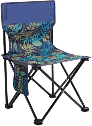 Folding Camping Chairs, Oversized Portable Outdoor Chairs, with Storage Pocket, Carry Bag (Color : Blue, Size : Small)
