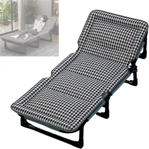 Folding Camping Cot,Camping Cot for Adults, 4-Level Adjustment of Backrest Portable Foldable Bed Provide A Comfortable Rest for Camping Home Office No Installation Required(Multi Color,175*56*30cm)