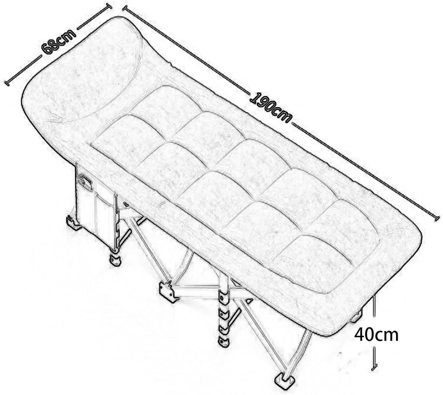 Folding Camping Cot,Camping Cot for Adults, Cots for Sleeping Folding Bed Ergonomic Design 68cm Wide and Sturdy Guest Bed for Home Office Nap Space Saving(Grey)