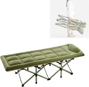 Folding Camping Cot,Camping Cot for Adults, Extra Wide Portable Camp Cot Heavy Duty Sturdy Foldaway Guest Bed Strong Thicker Tubes Sleeping Bed Cot for Office Beach Garden Patio
