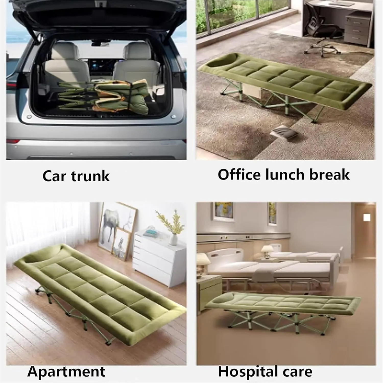 Folding Camping Cot,Camping Cot for Adults, Extra Wide Portable Camp Cot Heavy Duty Sturdy Foldaway Guest Bed Strong Thicker Tubes Sleeping Bed Cot for Office Beach Garden Patio