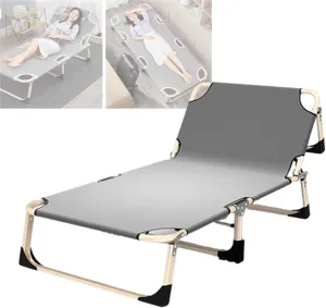 Folding Camping Cot,Camping Cot for Adults, Portable Sleeping Bed Rollaway Outdoor Bed Lounger for Home Office Nap Beach Vacation Hiking 330lbs Load Bearing