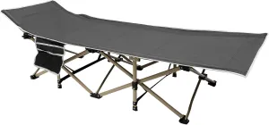 Folding Camping Cots Heavy Duty Cots Adults Cot, 600lbs Sleeping Cots for Adults with Storage Bag, Portable Adults Folding Outdoor Bed for Camping, Lounging,75 * 28in(L*W) (Gray)