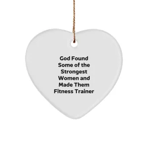 for Friends, Strong Unique 'Fitness Gifts Trainer' Christmas God, Family Trainer for Women, Gifts Cost-effective Fitness Heart from Ornament Women, Compact Funny