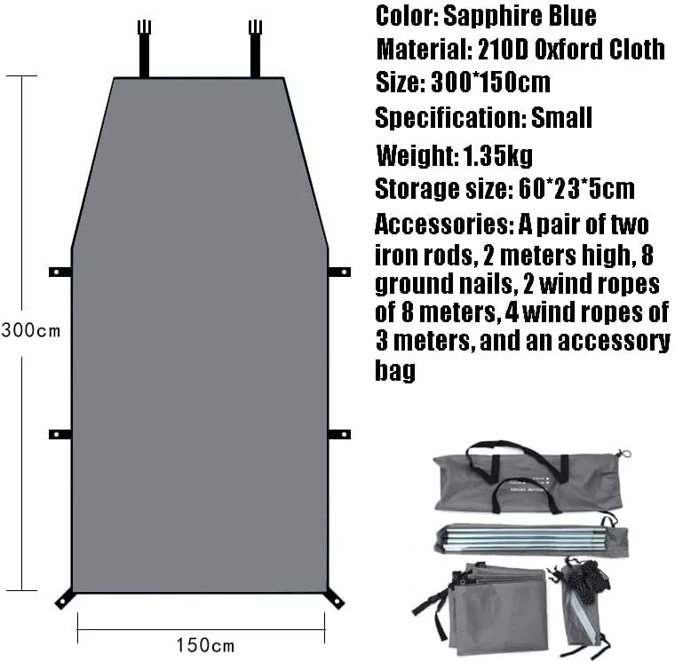 for Mazda CX-3/CX-5/CX-30/CX-60/CX-80/MX-30 Camping Tarpaulin Car Awning Waterproof Hammock Rainproof Sunshade Rainproof Awning Outdoor,B Grey-S