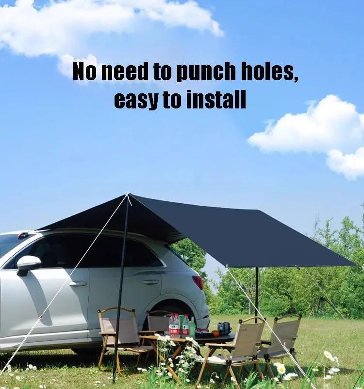 for Mazda CX-3/CX-5/CX-30/CX-60/CX-80/MX-30 Camping Tarpaulin Car Awning Waterproof Hammock Rainproof Sunshade Rainproof Awning Outdoor,B Grey-S