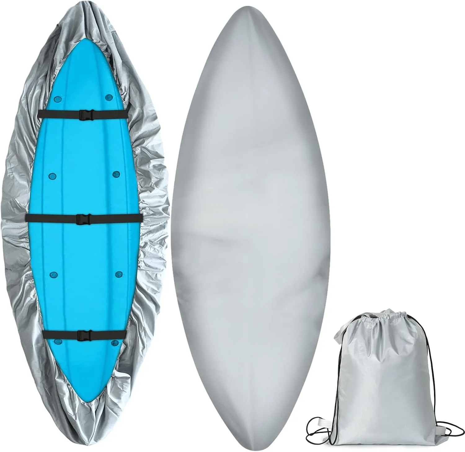 FREEPOWER 420D Kayak Cover,Upgraded Thickened Waterproof & UV Protection Paddle Kayak Board Covers for Indoor/Outdoor Storage，Fits 9.3ft-13.5ft Kayaks