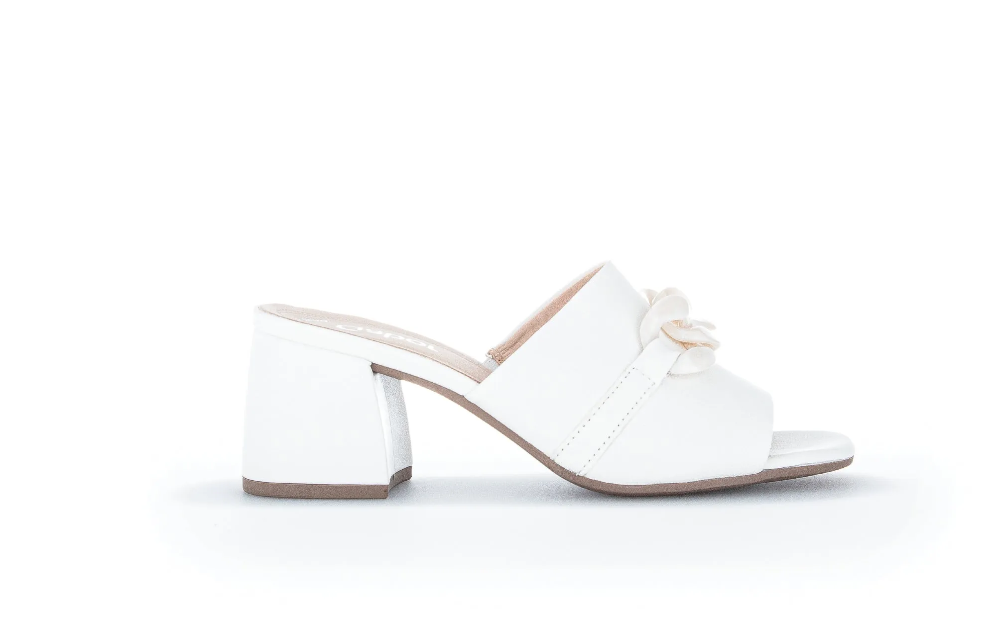 GABOR - 81.712.20 BLOCK HEEL MULE - WHITE