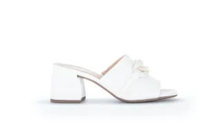 GABOR - 81.712.20 BLOCK HEEL MULE - WHITE
