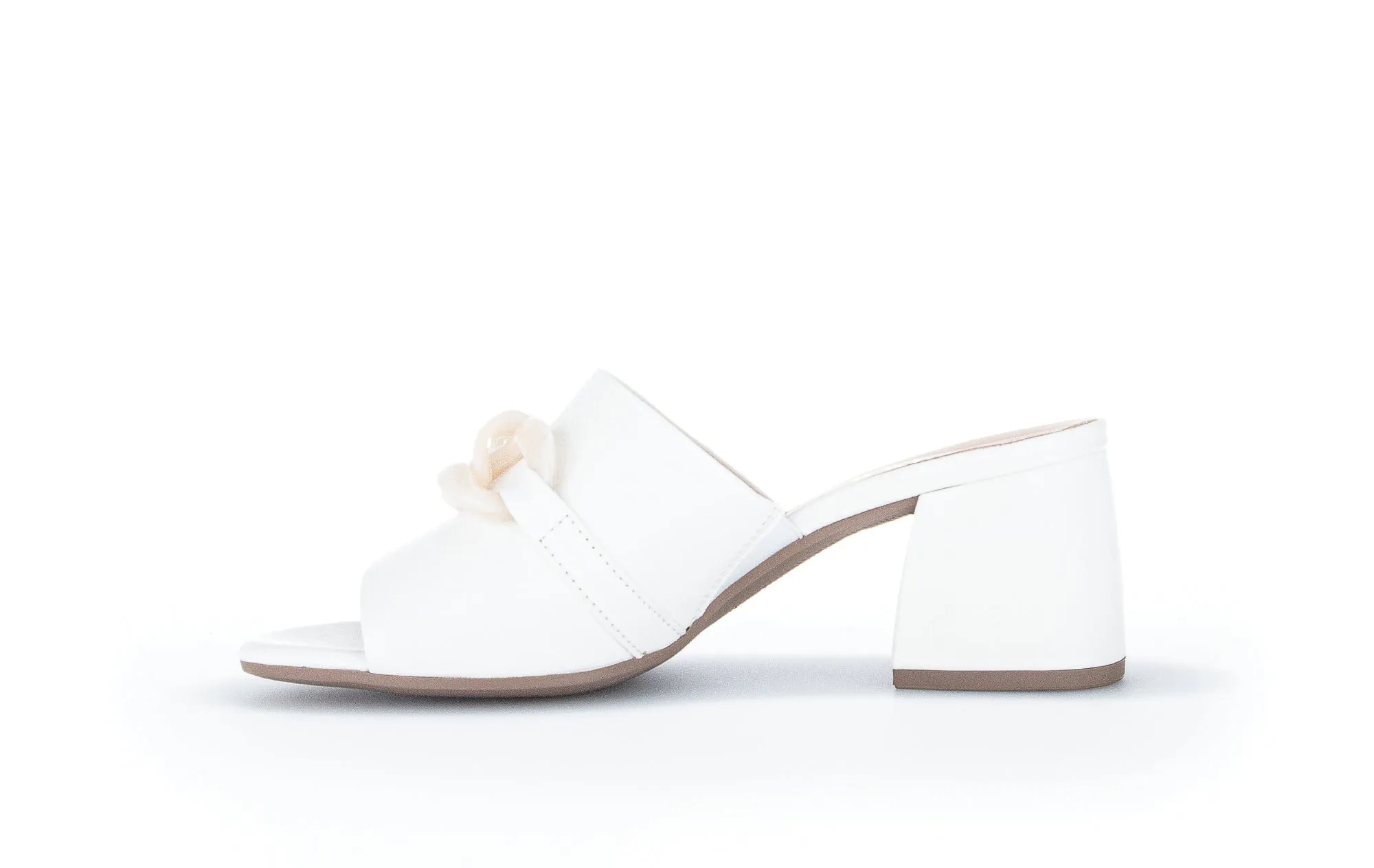 GABOR - 81.712.20 BLOCK HEEL MULE - WHITE