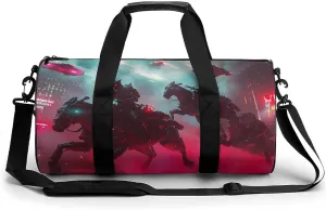 Gym Bag 17in for Men Women, Waterproof Foldable Sports Organizer, Durable Workout Travel Duffle Bag, Battle in The Future-109