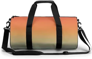 Gym Bag 17in for Men Women, Waterproof Foldable Sports Organizer, Durable Workout Travel Duffle Bag, Bright Horizon Fade-10