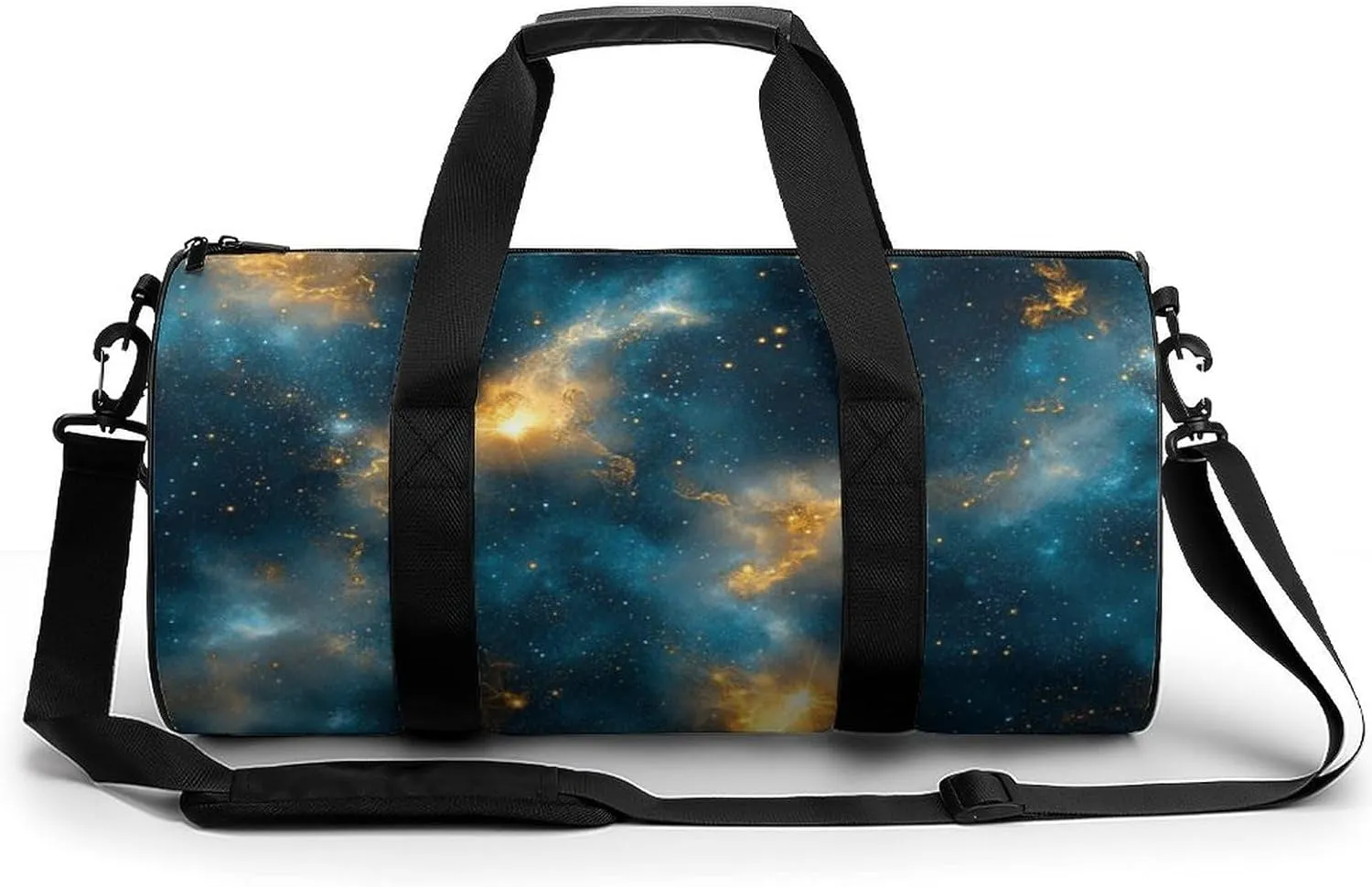 Gym Bag 17in for Men Women, Waterproof Foldable Sports Organizer, Durable Workout Travel Duffle Bag, Cosmic Dreams-27
