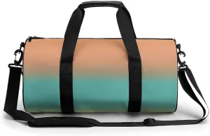 Gym Bag 17in for Men Women, Waterproof Foldable Sports Organizer, Durable Workout Travel Duffle Bag, Cyan Horizon Shift-147