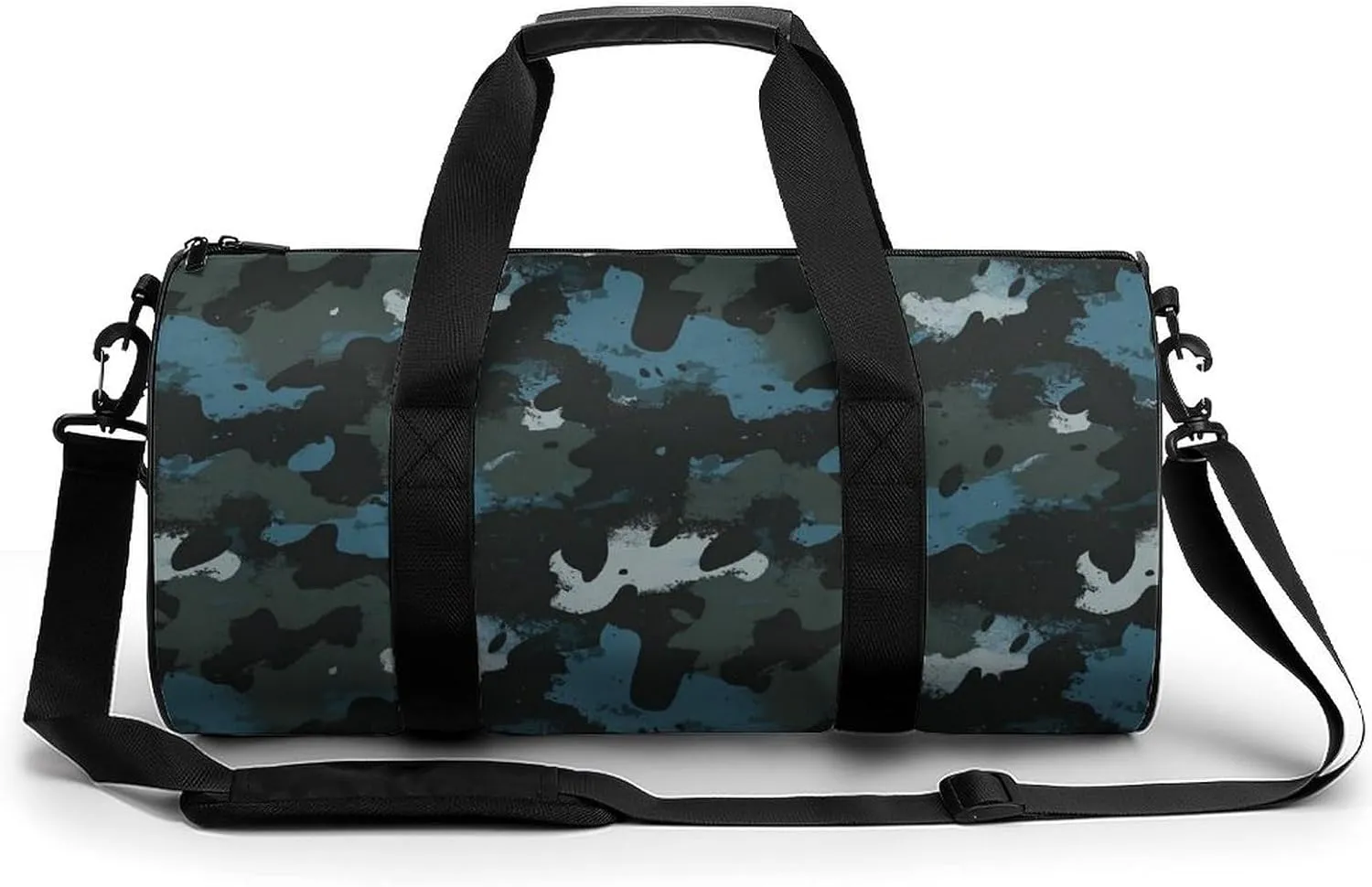 Gym Bag 17in for Men Women, Waterproof Foldable Sports Organizer, Durable Workout Travel Duffle Bag, Dynamic Spray Ink-287