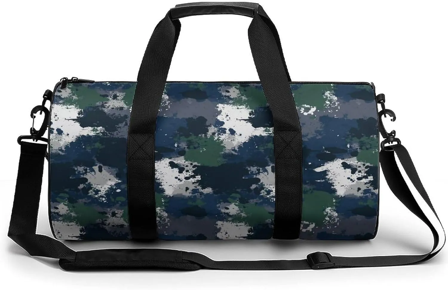 Gym Bag 17in for Men Women, Waterproof Foldable Sports Organizer, Durable Workout Travel Duffle Bag, Energetic Spray Effect-356