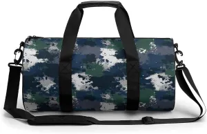 Gym Bag 17in for Men Women, Waterproof Foldable Sports Organizer, Durable Workout Travel Duffle Bag, Energetic Spray Effect-356