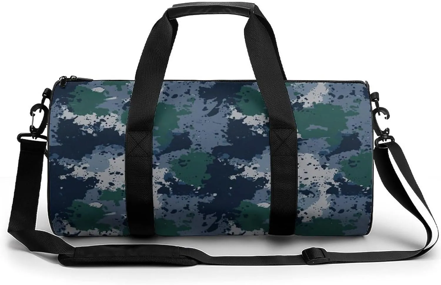Gym Bag 17in for Men Women, Waterproof Foldable Sports Organizer, Durable Workout Travel Duffle Bag, Energetic Spray Effect-357