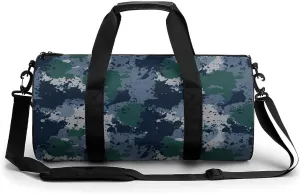 Gym Bag 17in for Men Women, Waterproof Foldable Sports Organizer, Durable Workout Travel Duffle Bag, Energetic Spray Effect-357
