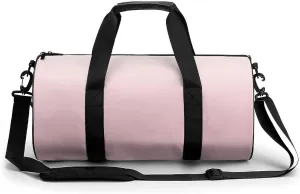 Gym Bag 17in for Men Women, Waterproof Foldable Sports Organizer, Durable Workout Travel Duffle Bag, Rose Quartz to Blush - 2211