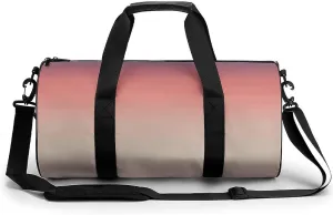 Gym Bag 17in for Men Women, Waterproof Foldable Sports Organizer, Durable Workout Travel Duffle Bag, Warm Horizon Blend-1583