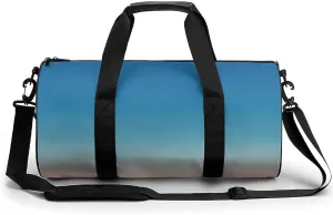 Gym Bag 17in for Men Women, Waterproof Foldable Sports Organizer, Durable Workout Travel Duffle Bag, Warm Horizon Fade-1589