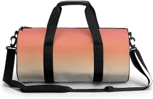 Gym Bag 17in for Men Women, Waterproof Foldable Sports Organizer, Durable Workout Travel Duffle Bag, Warm Sky Shift-1671