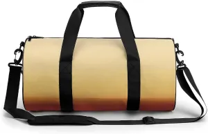 Gym Bag 17in for Men Women, Waterproof Foldable Sports Organizer, Durable Workout Travel Duffle Bag, Warm Sky Shift-1672