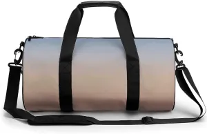 Gym Bag 17in for Men Women, Waterproof Foldable Sports Organizer, Durable Workout Travel Duffle Bag, Warm Twilight Shift-1731