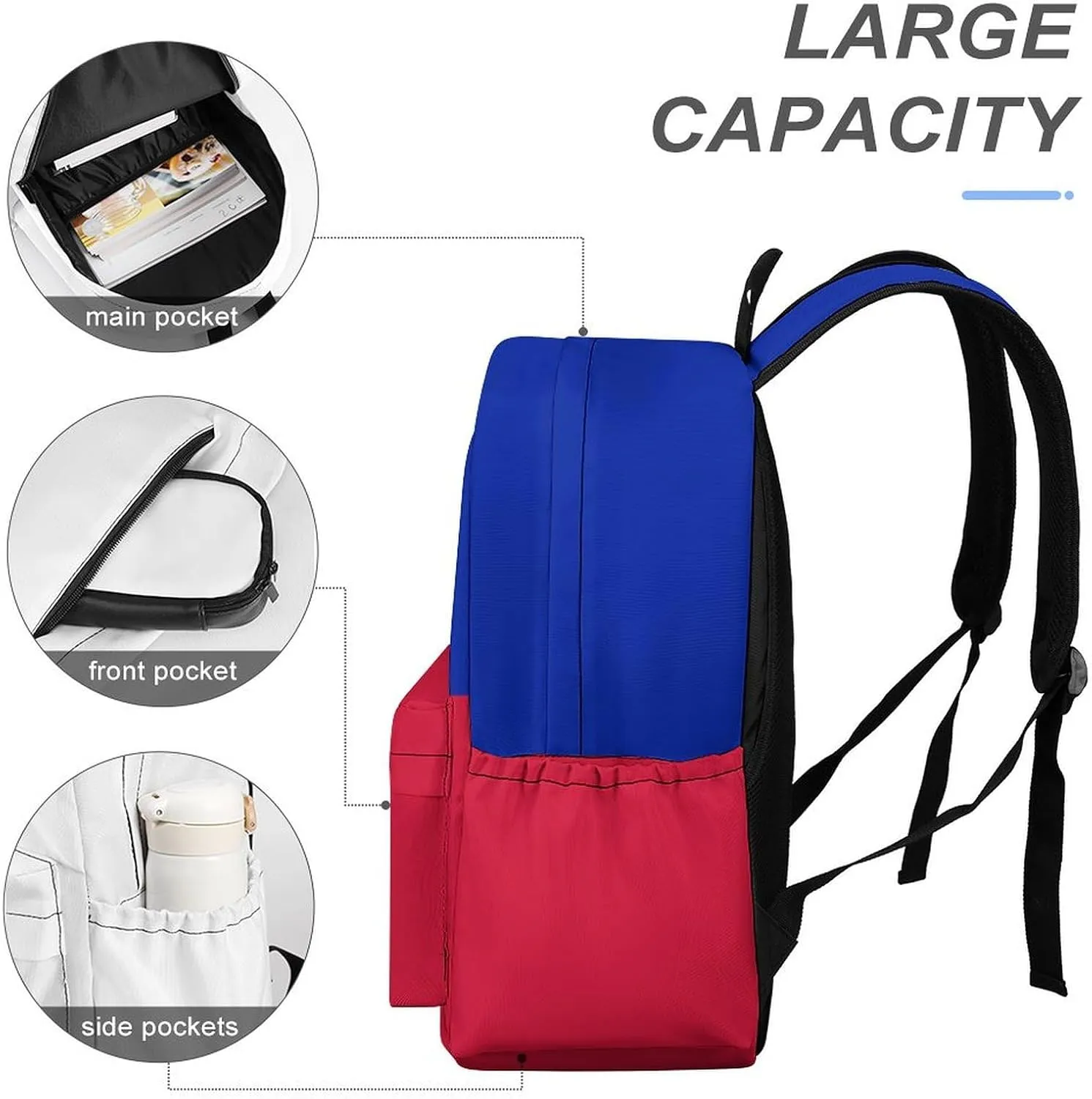 Haiti Flag Haitian Backpacks Large Capacity Knapsack Shoulder Bag Compartment Backpack Travel Hiking Camping for Men Women 2025