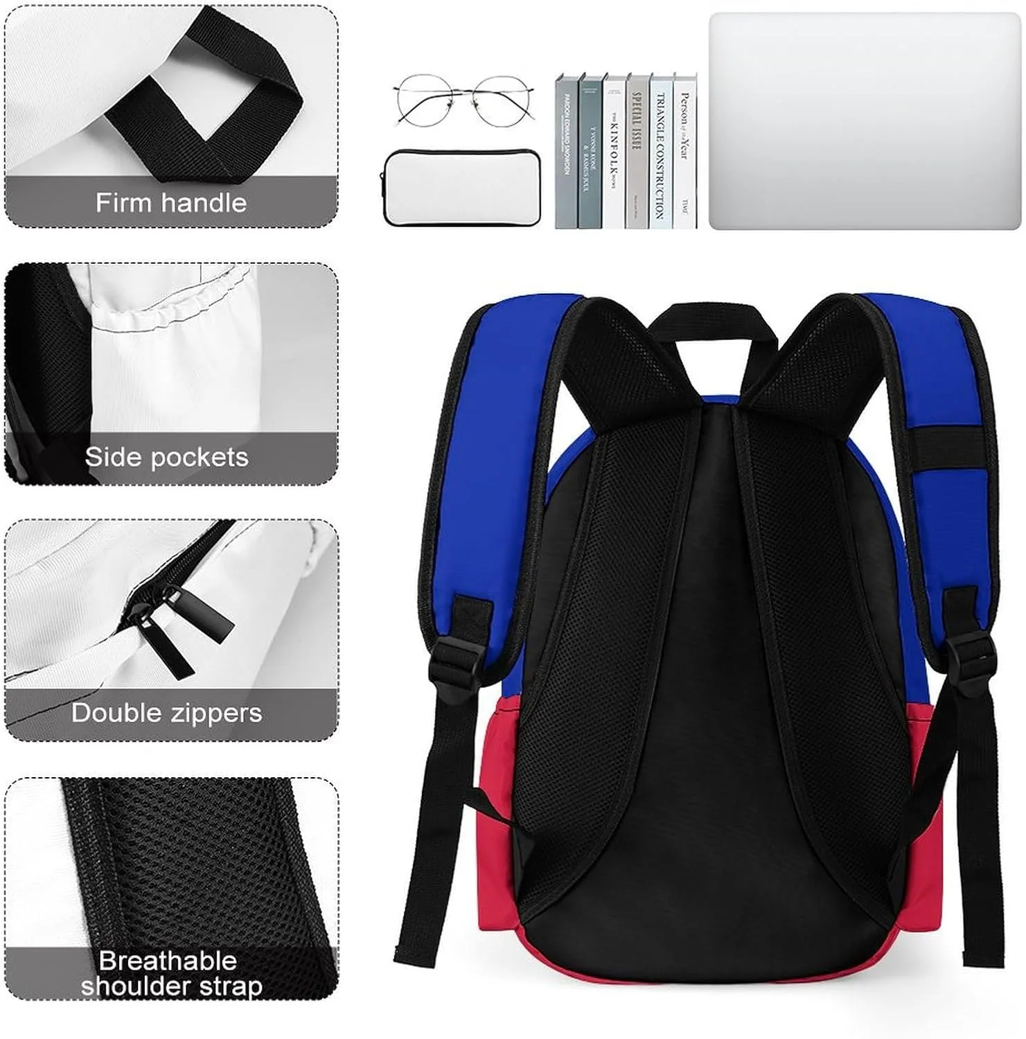 Haiti Flag Haitian Backpacks Large Capacity Knapsack Shoulder Bag Compartment Backpack Travel Hiking Camping for Men Women 2025