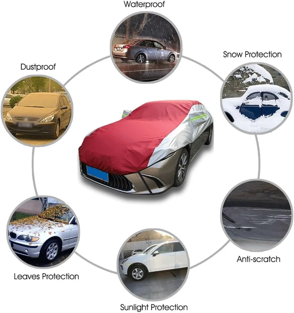 Half Car Cover for Daimler DB18 1948-1953, Oxford Cloth car top Cover Rainproof Snowproof UV-Proof All-Weather Waterproof car Covers Durable with Windproof Rope