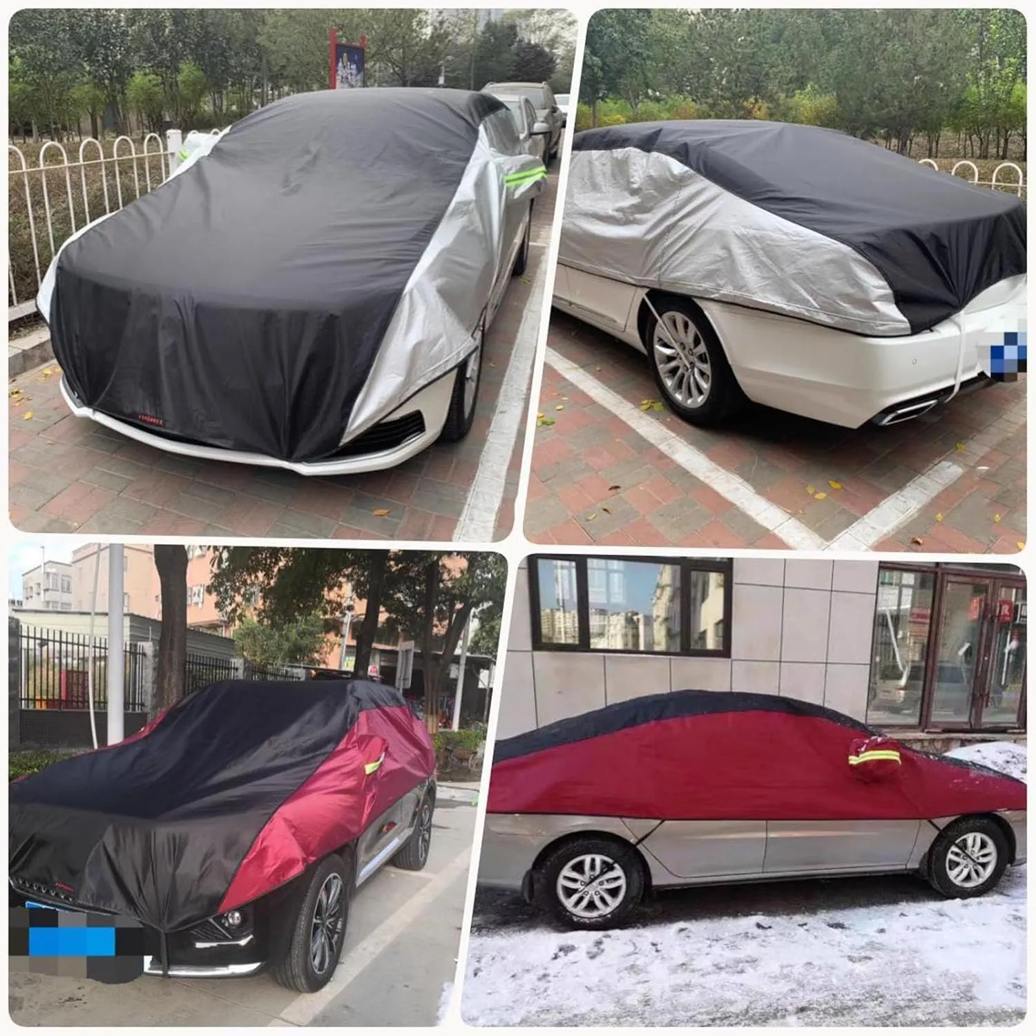 Half Car Cover for Daimler DB18 1948-1953, Oxford Cloth car top Cover Rainproof Snowproof UV-Proof All-Weather Waterproof car Covers Durable with Windproof Rope