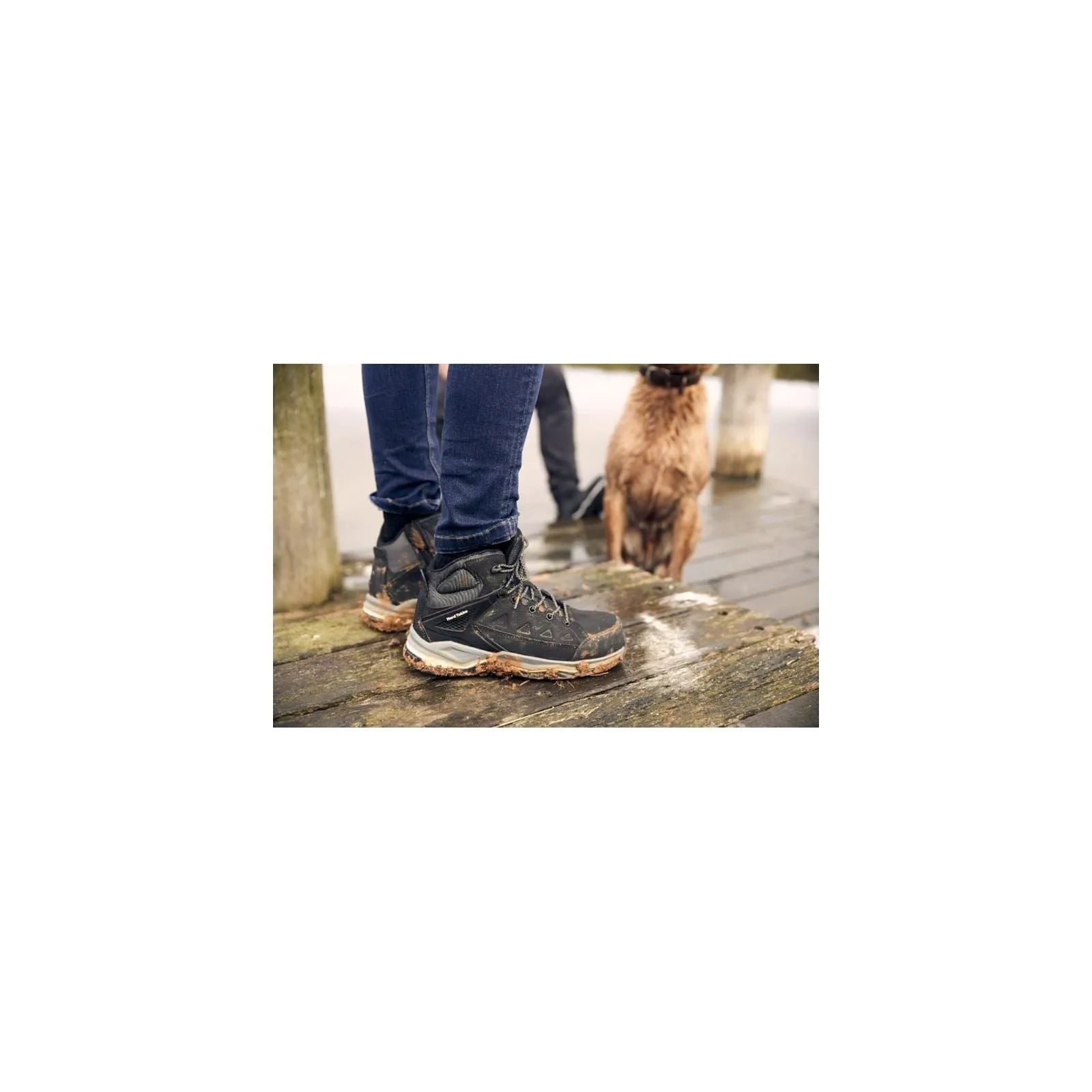 Hard Yakka Unisex Atomic PR Hybrid Side Zip Safety Boot in Black