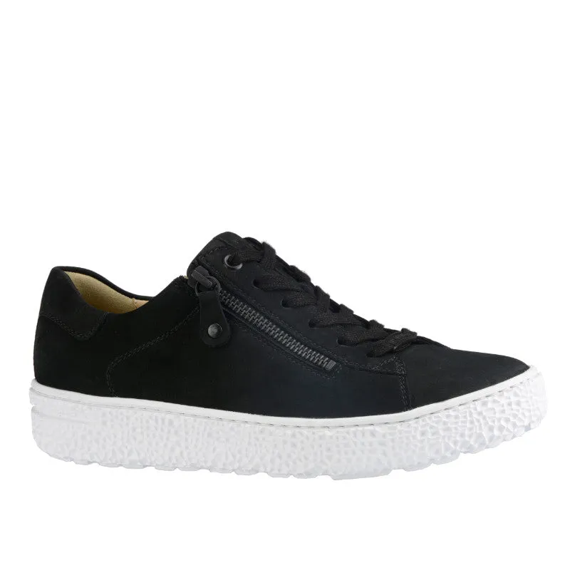 Hartjes Phil Black Nubuck Side Zip Oxford