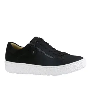 Hartjes Phil Black Nubuck Side Zip Oxford