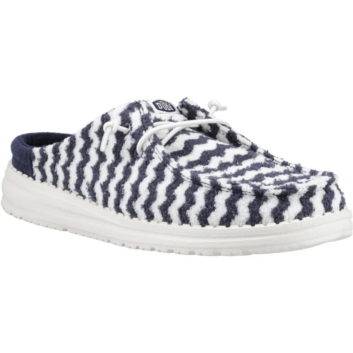 HEYDUDE Wendy Slip Terry Stripe Mule Navy Blazer/Egret