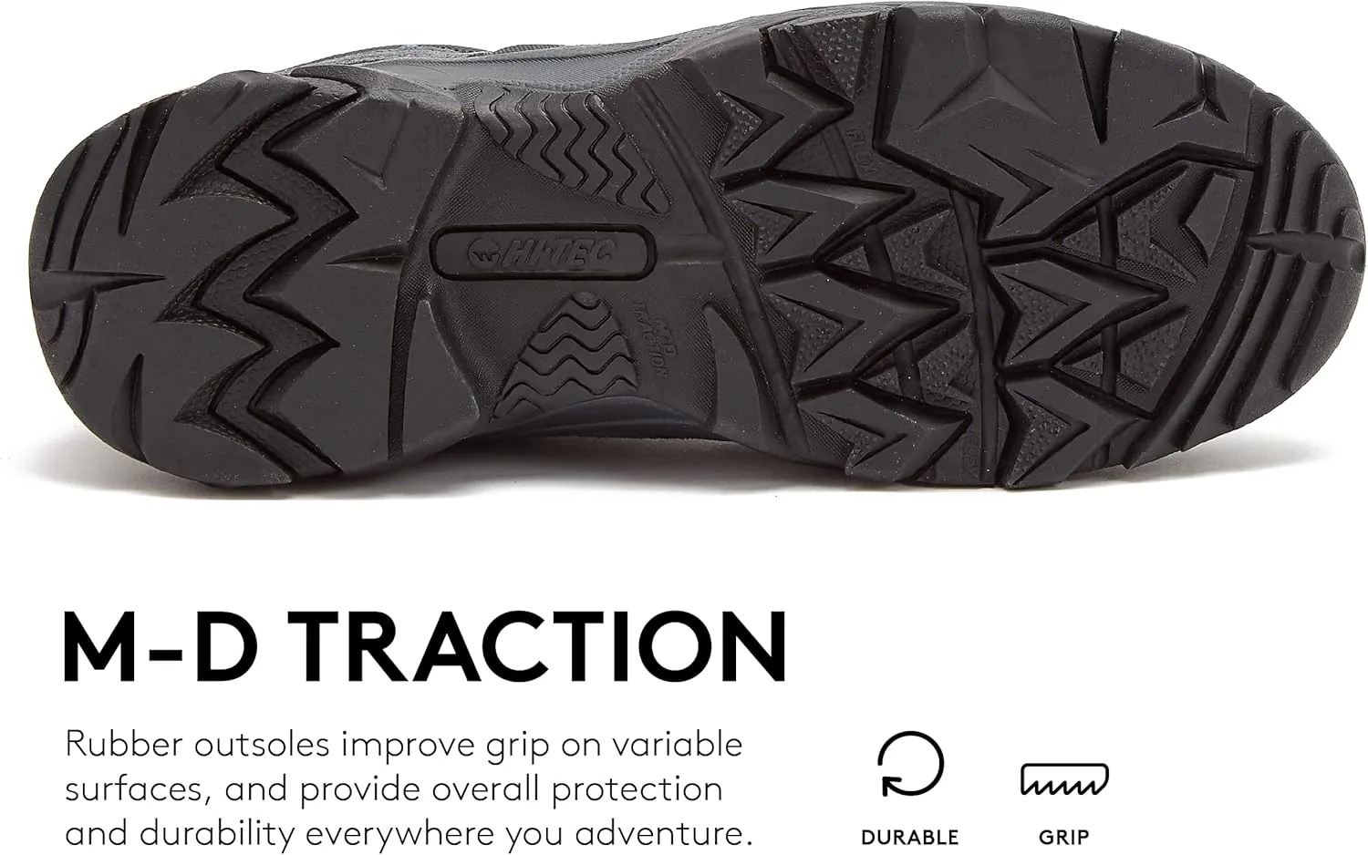 HI-TEC Ravus Mid Hiking Boots for Men, Lightweight Breathable Outdoor Trekking Shoes