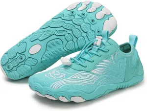 Hike Gym Barefoot Shoes for Women Fashion Wide Toe Box Non Slip Quick Dry Lightweight Minimalist Cross Trainer for Hiking Swim Outdoor Beach Breathable Mesh Comfortable Zero Drop Sole