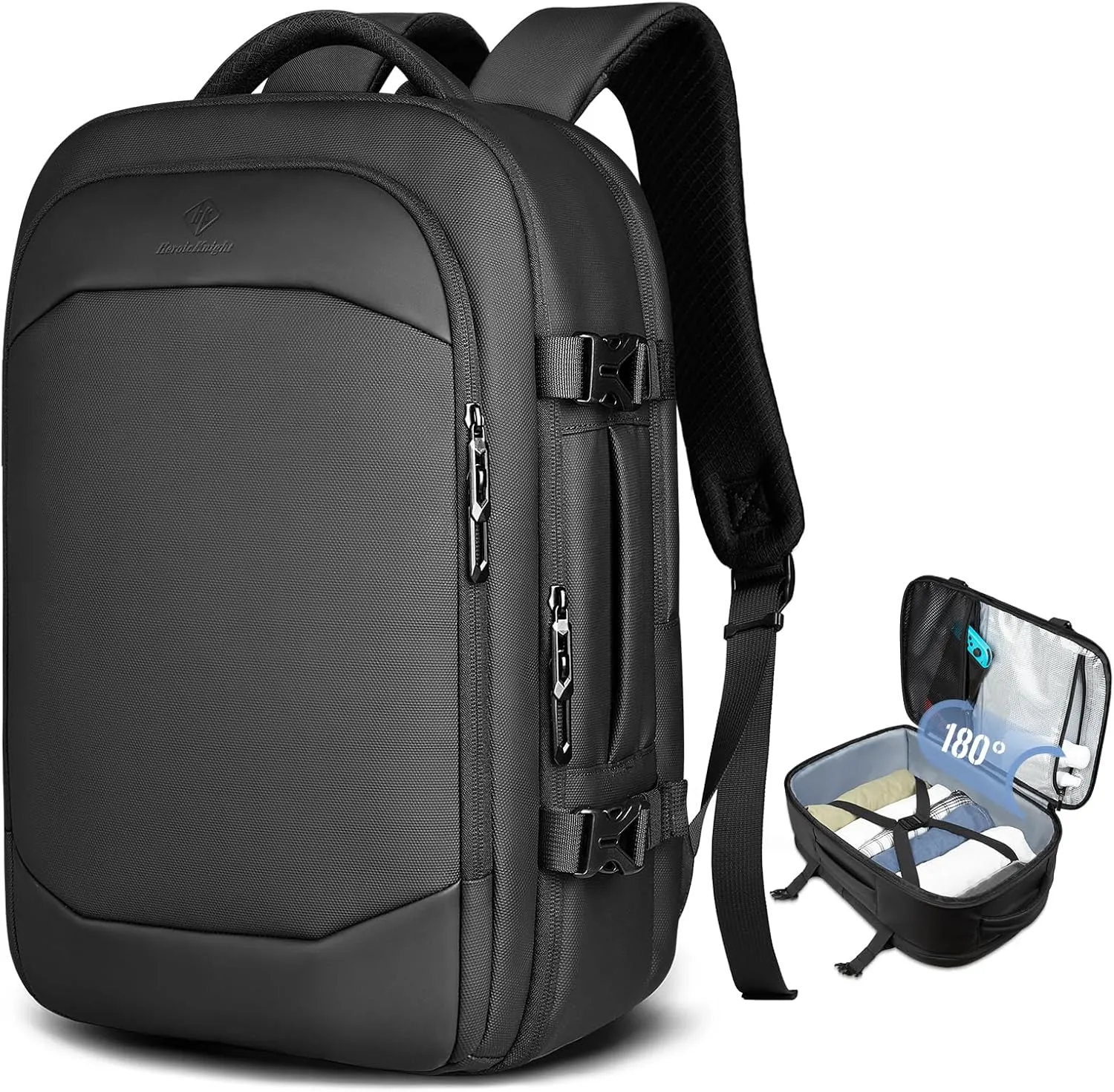 hk Travel Backpack Carry on Flight Approved, Large Business Laptop Backpack 16 Inch Water-resistant Luggage Backpacks Personal Item Weekender Bag for Men Women