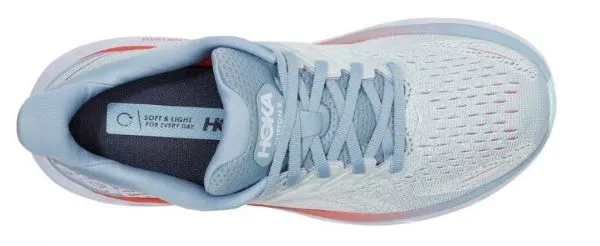 Hoka Blue Fog and Plein Air Womens Clifton 8 Running Shoes 1119394-BFPA